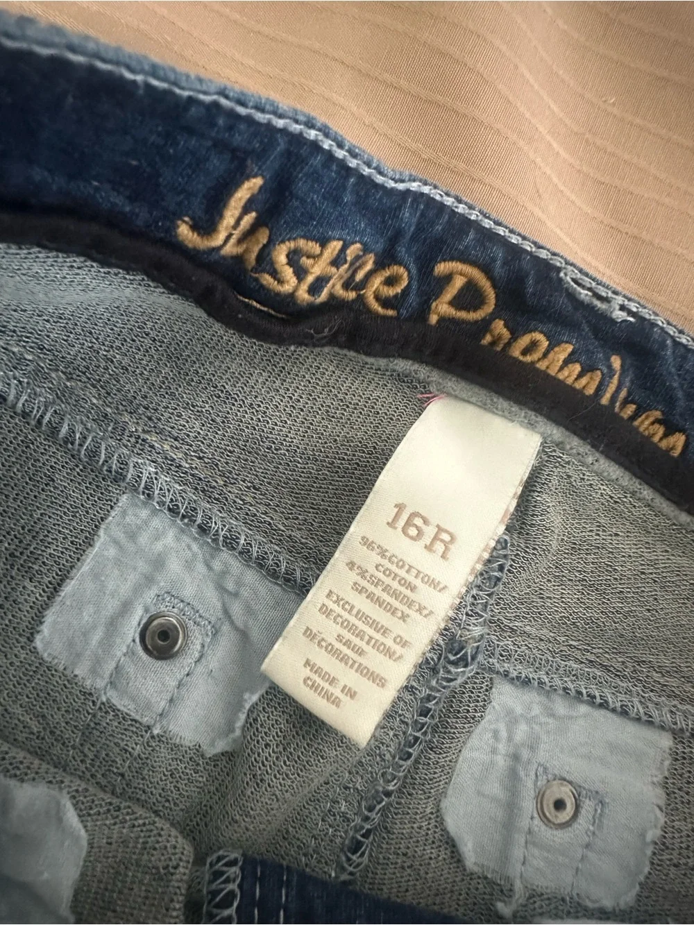 Justice Girls Dark Indigo Denim Bermuda Shorts
